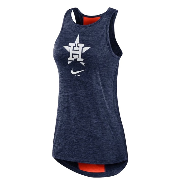 Houston Astros Nike Dri-Fit Women's Right Mix High Neck Tank Top Navy size Small - Picture 14 of 16